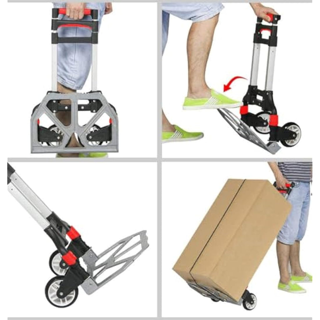 Jolof Store Heavy Duty Folding Hand Truck – 80kg Aluminium Trolley