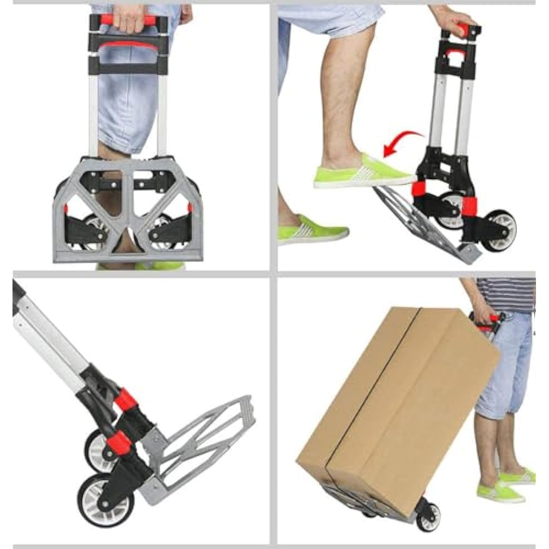 Jolof Store Heavy Duty Folding Hand Truck – 80kg Aluminium Trolley