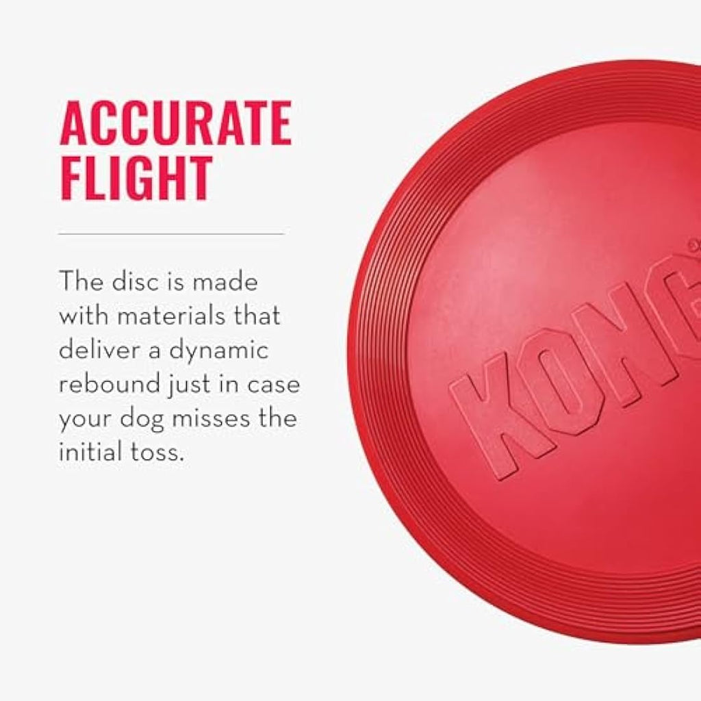KONG Flyer – Durable Natural Rubber Flying Disc Dog Toy for Small Dogs