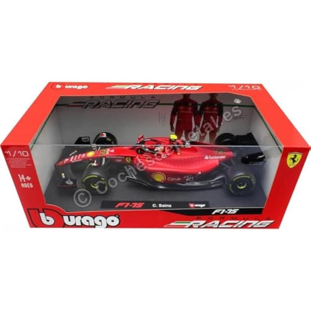 Bburago Ferrari F1-75 Leclerc 1:18 Die-Cast Formula 1 Race Car