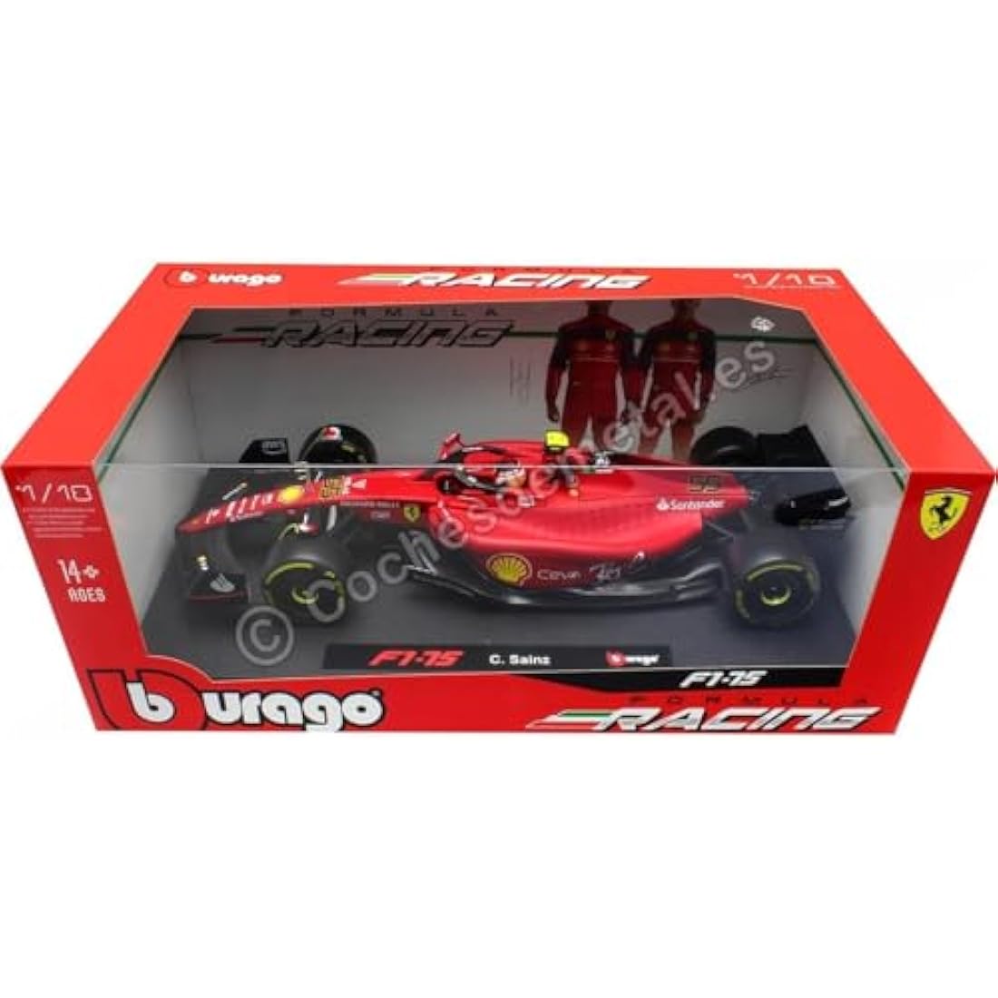 Bburago Ferrari F1-75 Leclerc 1:18 Die-Cast Formula 1 Race Car