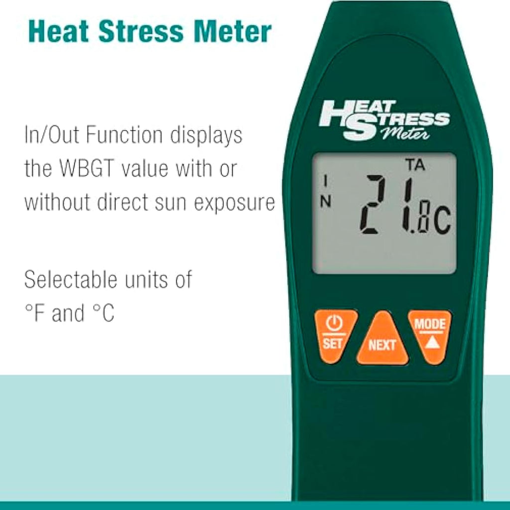 Extech HT30 Heat Stress WBGT Meter | RS-232 Interface & Humidity Sensor