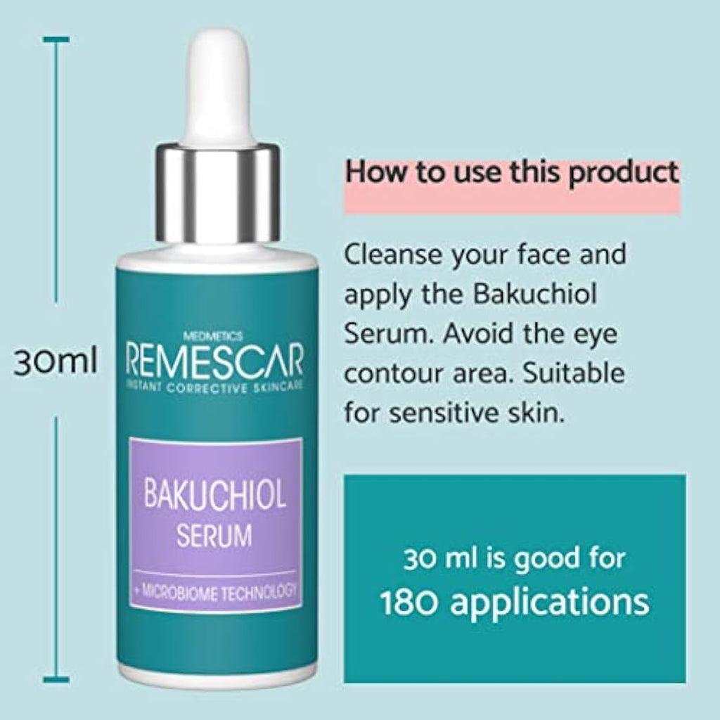 Remescar Bakuchiol Serum 30ml – Plant-Based Retinol Anti-Aging Treatment