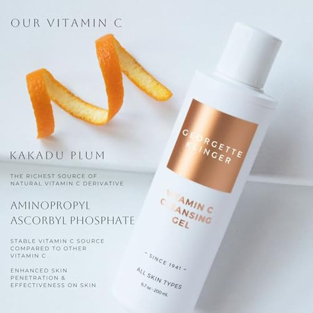 Georgette Klinger Vitamin C Cleansing Gel – Brightening Face Wash 6.7oz