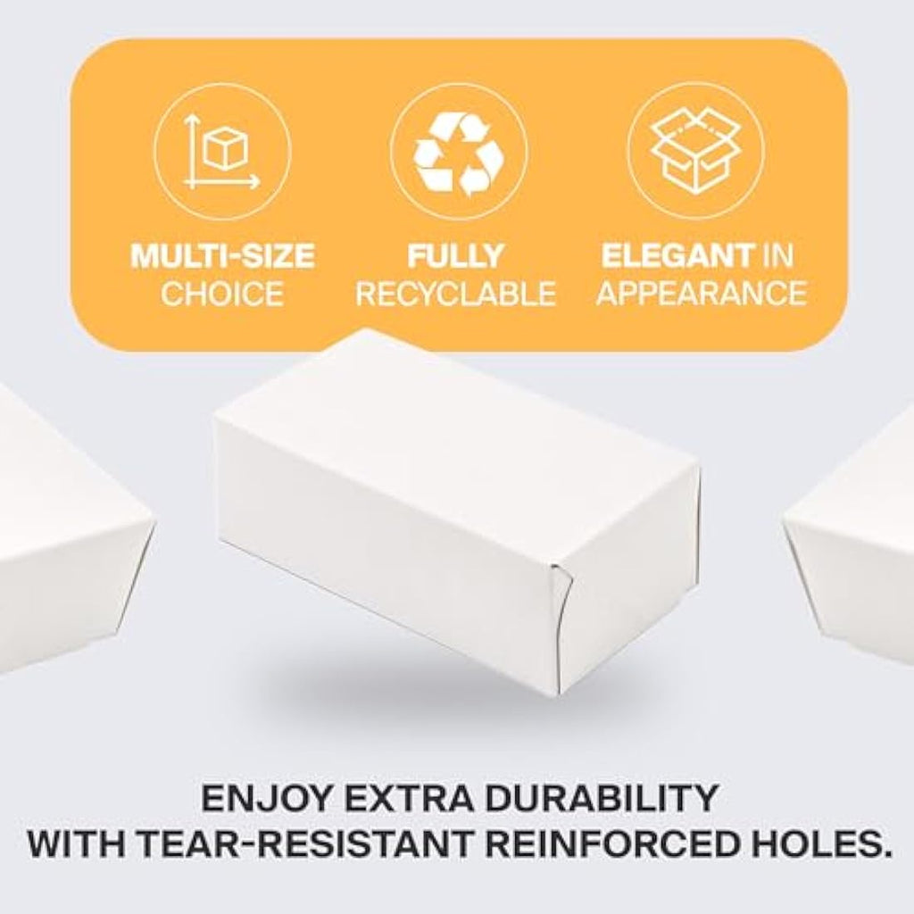 White Corrugated Cardboard Mailing Boxes - 10 Pack