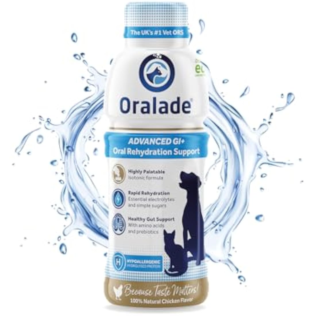 Oralade GI+ Oral Rehydration & Gut Support for Pets, Chicken – 500ml