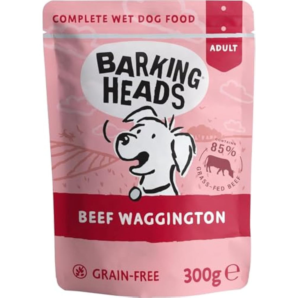 Barking Heads Beef Waggington Grain-Free Wet Dog Food - 10 x 300g