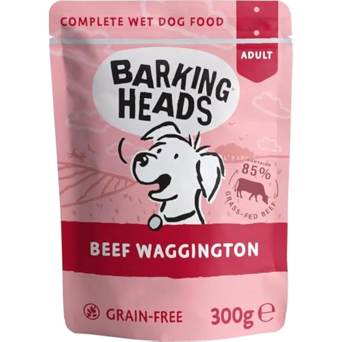 Barking Heads Beef Waggington Grain-Free Wet Dog Food - 10 x 300g