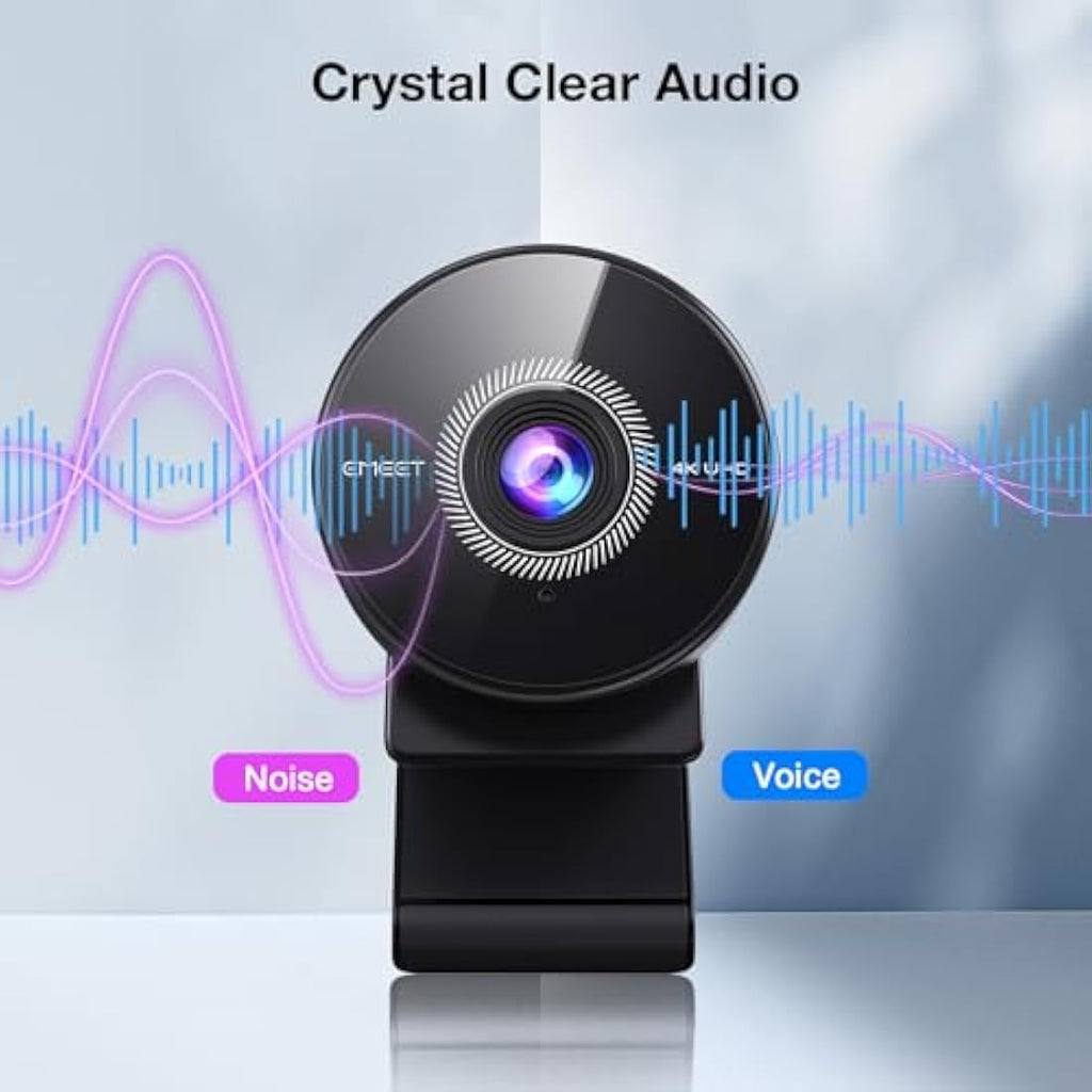 EMEET C950 4K UHD Webcam - PDAF Autofocus & Noise-Canceling Mic