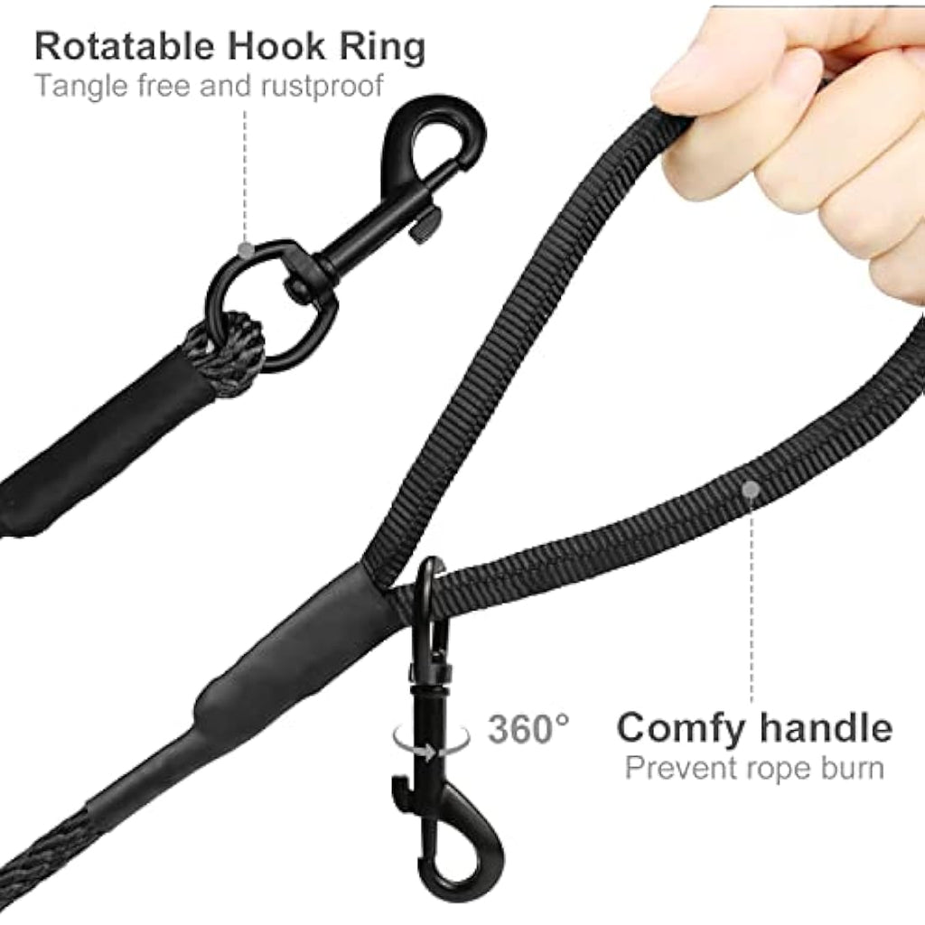 Long Reflective Dog Training Lead - 15M Nylon Puppy Leash