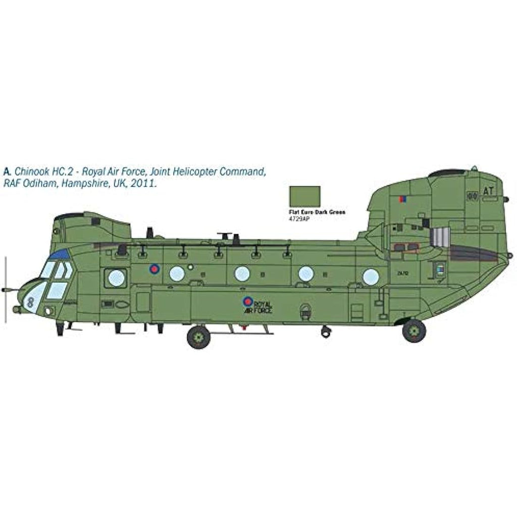 Italeri RAF HC.1 CH-47D Chinook Model Kit - 1:48 Scale Military Aircraft
