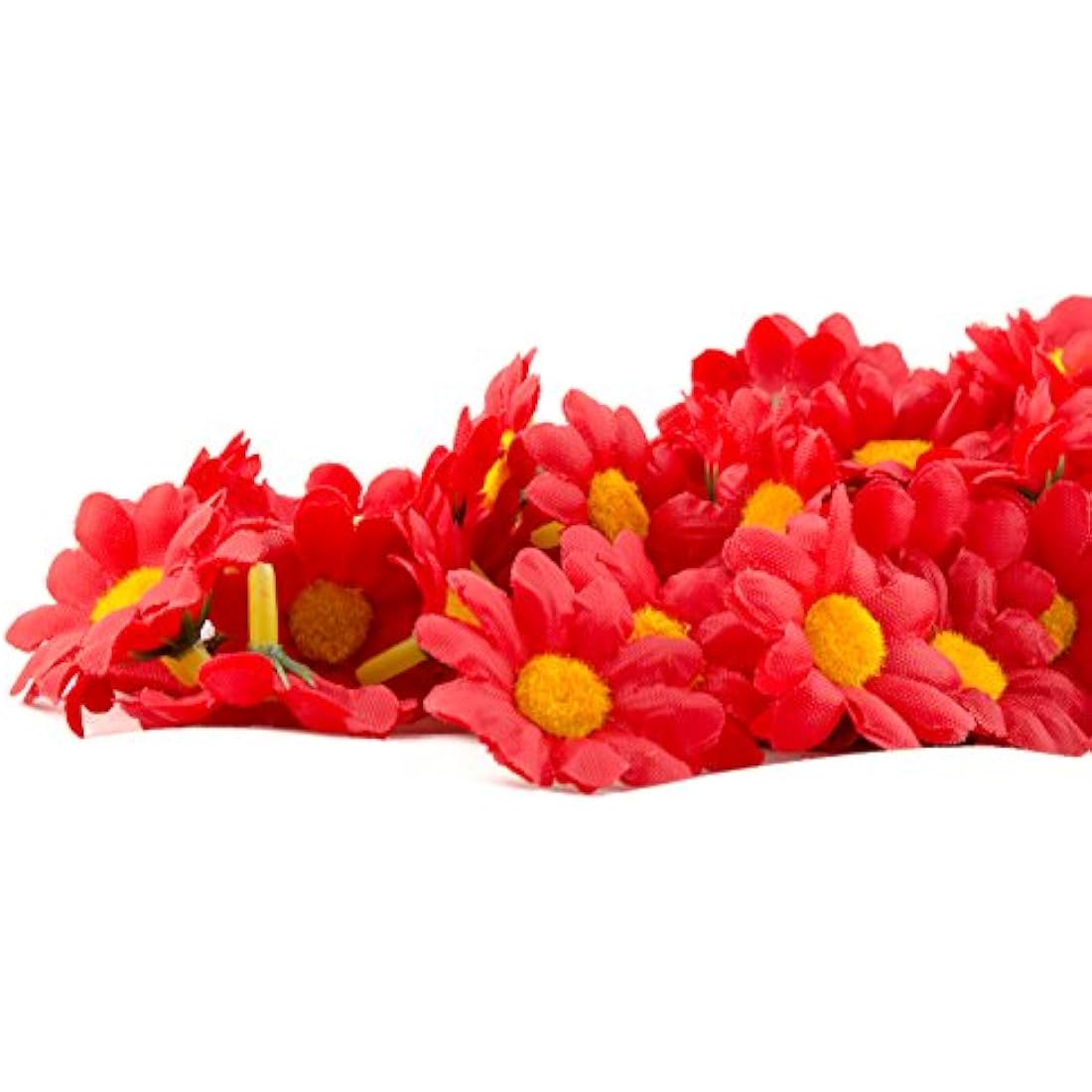 Artificial Gerbera Daisy Flower Heads for DIY Crafts, Red