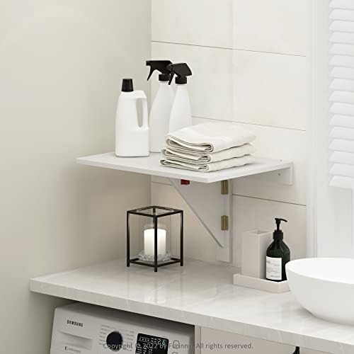 Furinno Hermite Wall-Mounted Folding Table | Space-Saving Modern Desk