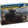 Italeri M4A3E8 Sherman Fury Tank Model Kit - 1/35 Scale Military Tank