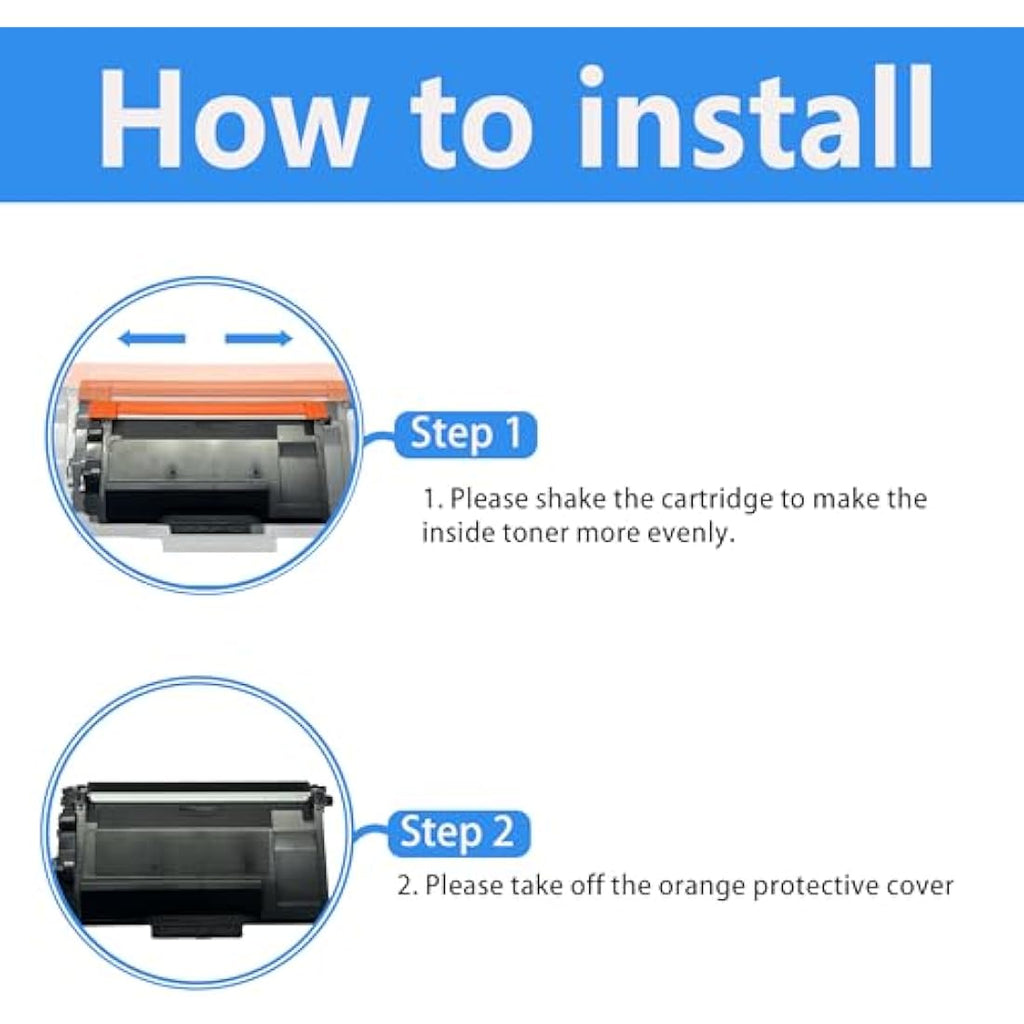 LCL Compatible TN3480 Black Toner Cartridge for Brother Printers | 3-Pack