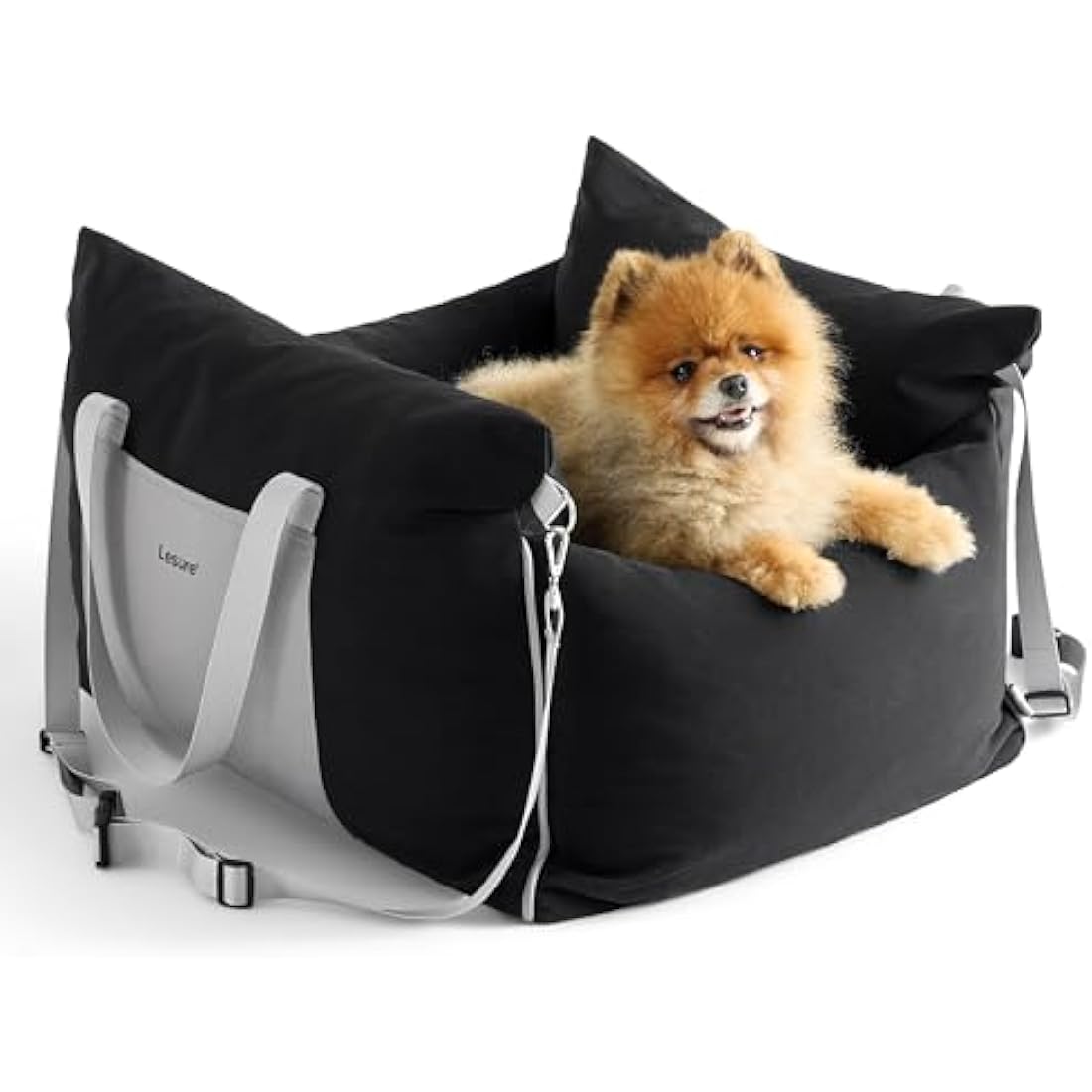 Lesure Dog Car Seat – Waterproof Memory Foam Booster Seat for Medium Dogs