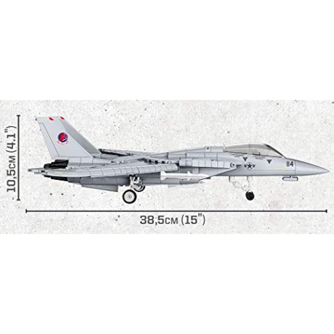 COBI 5811 Top Gun Building Blocks Model Kit - 754 Pieces, Gray