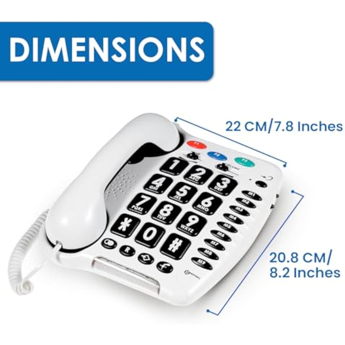 Geemarc CL100 Big Button Senior Phone – Amplified Hearing Aid Compatible