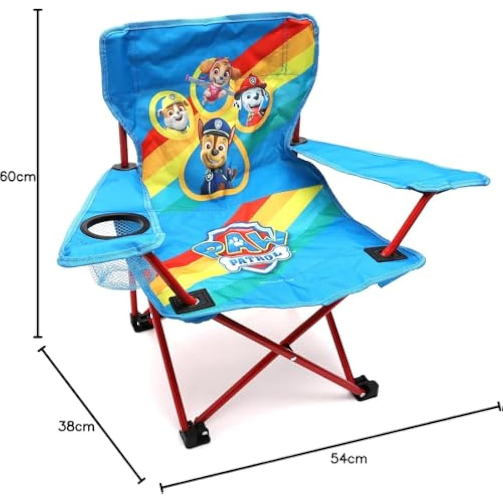 Toyland Paw Patrol Kids Folding Camping Chair with Cup Holder & Bag