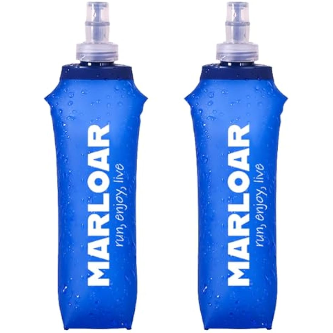 MARLOAR Soft Flask 500ml – Collapsible Running Water Bottle, 2 Pack