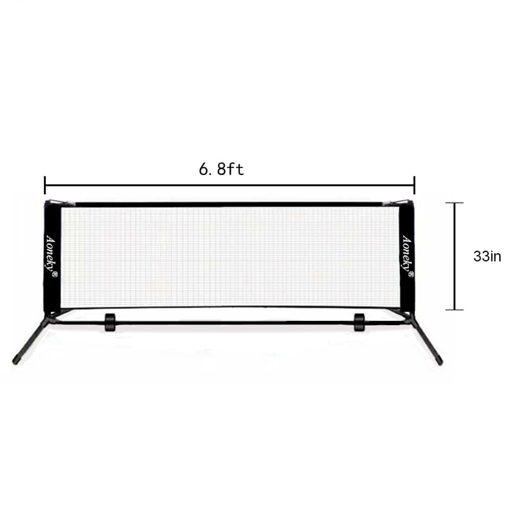 Aoneky Portable Tennis Net Set | 6ft Mini Badminton & Pickleball Net