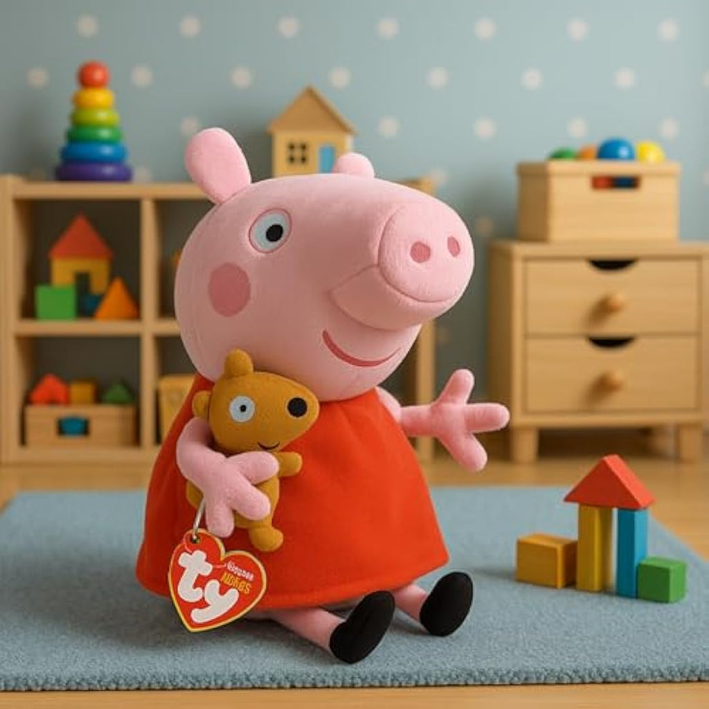 Ty Peppa Pig Beanie Baby - 6 Inch Soft Plush Toy for Kids |