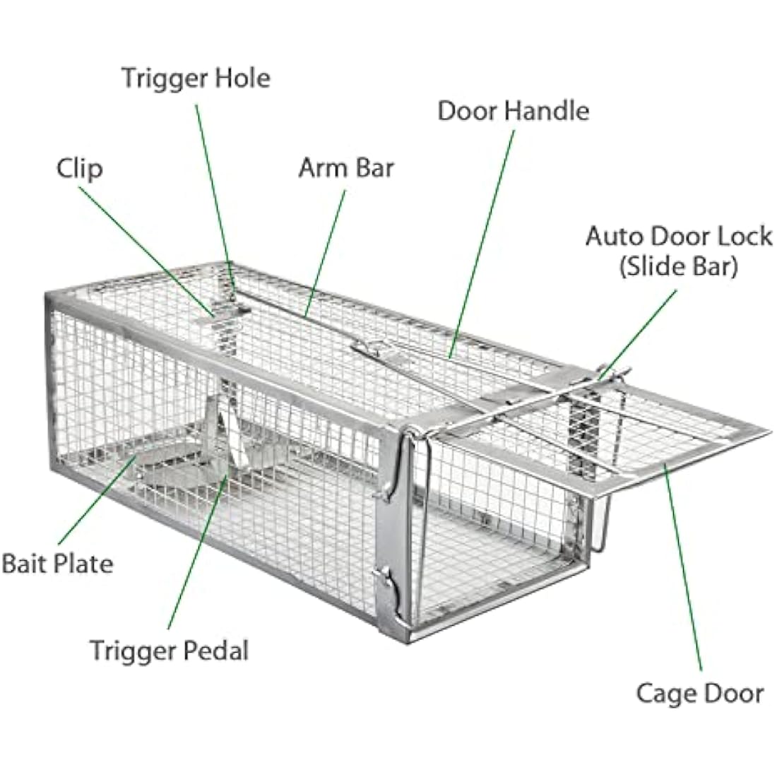 Anyhall 2-Pack Humane Rat Traps | Silver Live Mouse Cage Traps