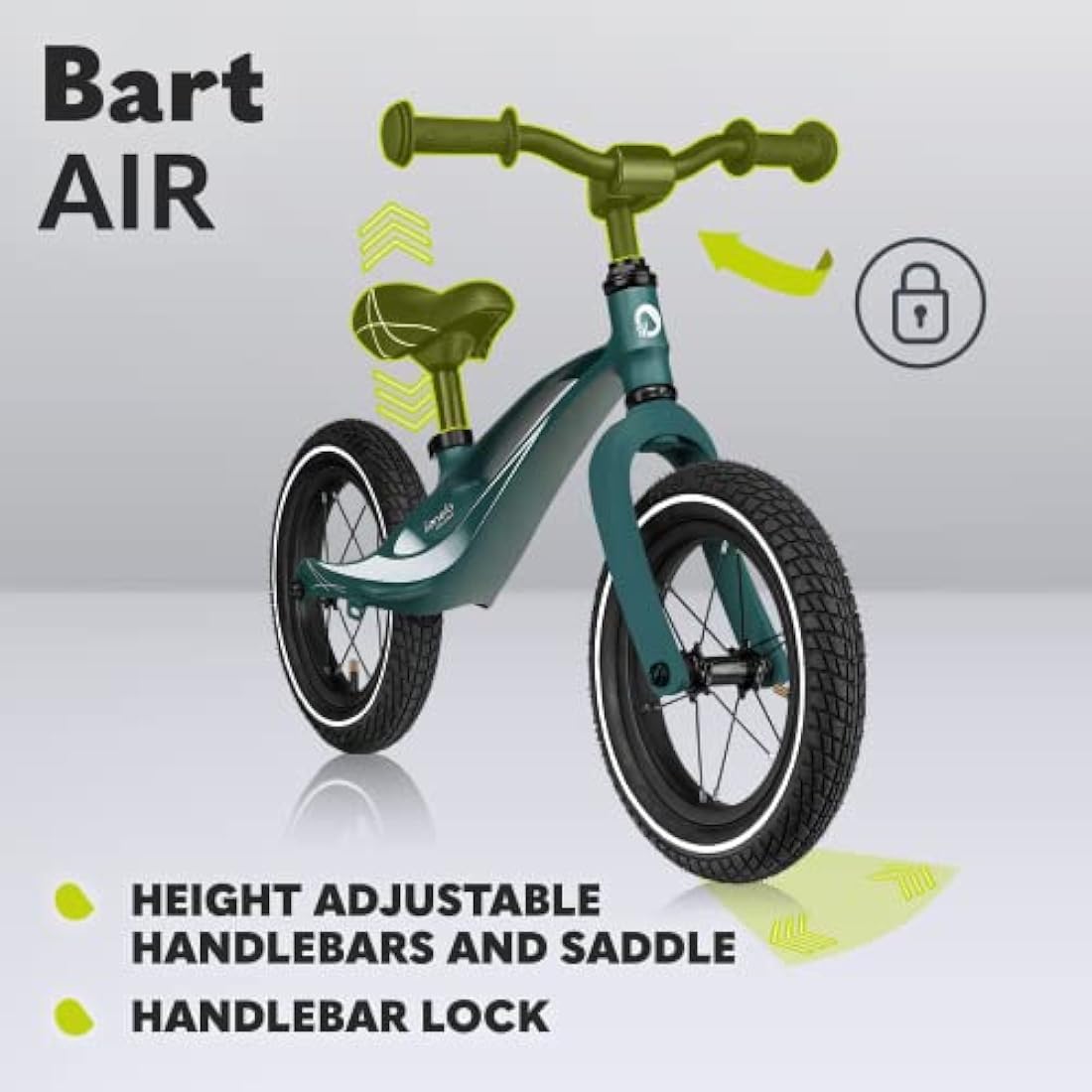 Lionelo Bart Balance Bike | Lightweight Magnesium Frame with 12" Wheels