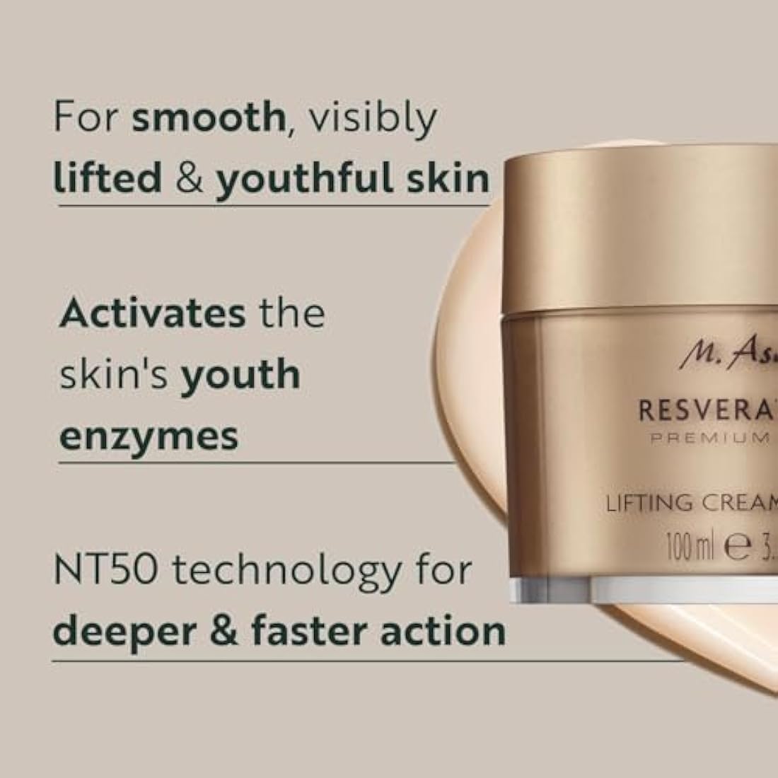 M. Asam Resveratrol Premium Lifting Cream – Anti-Aging Face Moisturiser