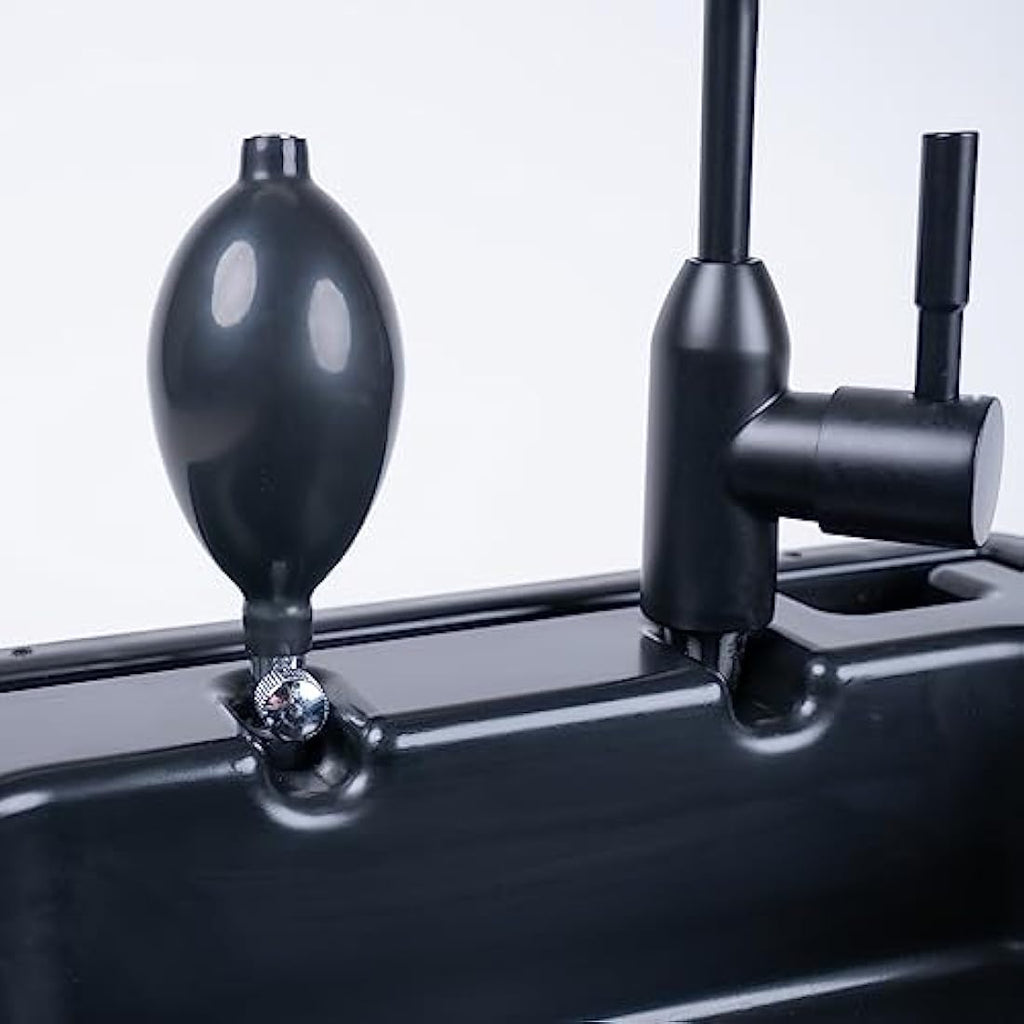 BOXIO WASH - Mobile Camping Sink with Hand Pump and 5L Tank | Black