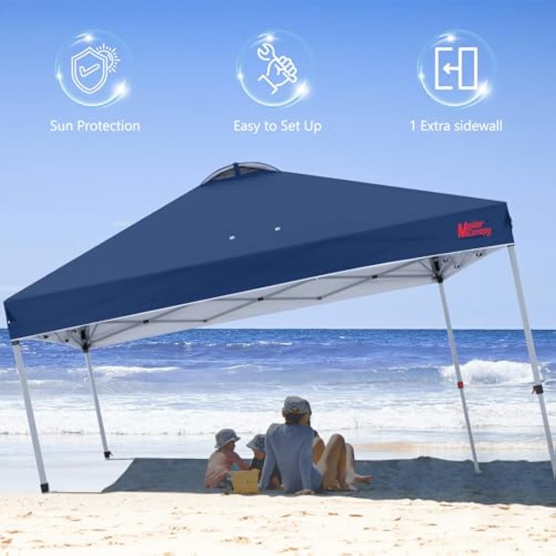 MASTERCANOPY 3x3M Pop-up Gazebo Tent | UV Protection Canopy with Sidewall