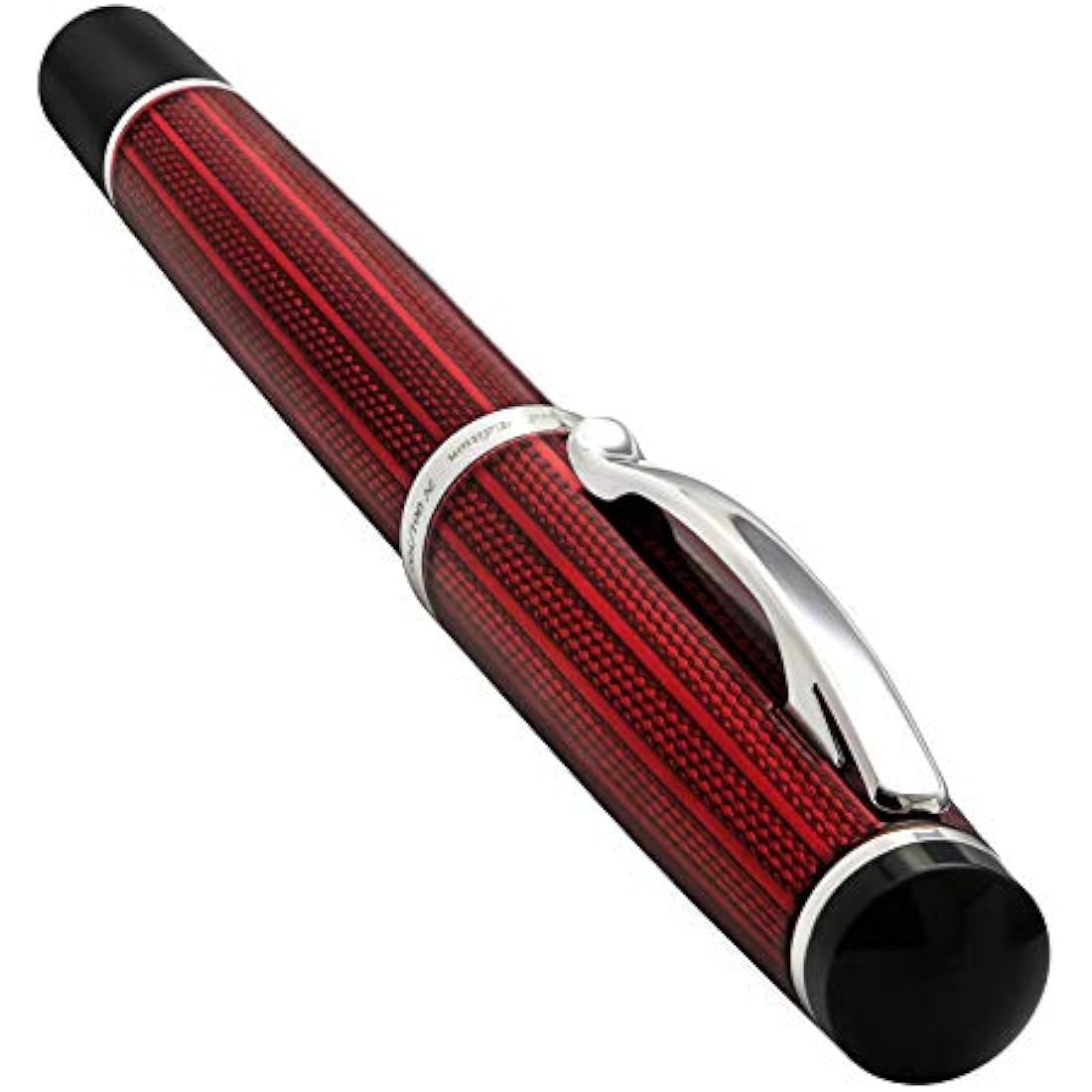 Xezo Incognito Fine Nib Fountain Pen | Burgundy Red & Platinum Plating