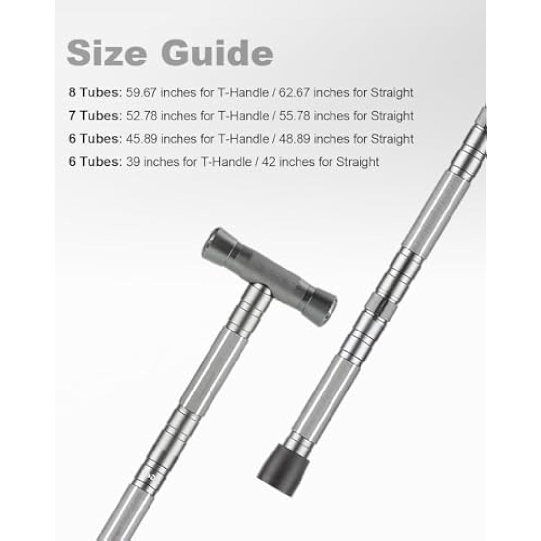aiGear Aluminum Trekking Poles – Adjustable Tactical Hiking Stick, Grey