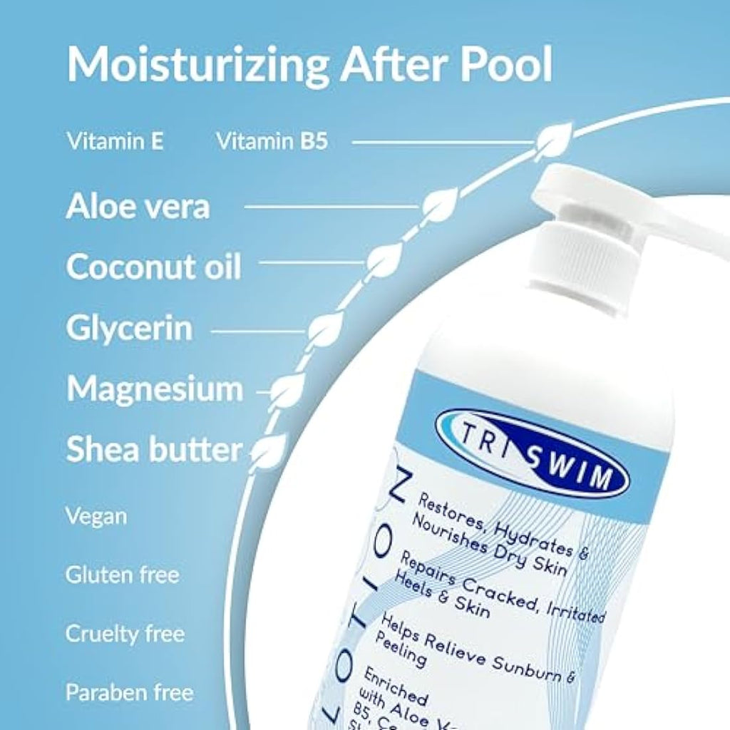 TRISWIM After Swim Body Lotion – Chlorine Neutralizing Magnesium (946ml)