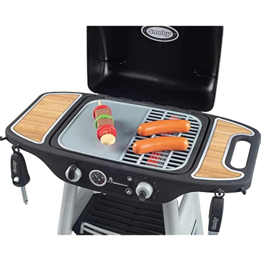 Smoby – Barbecue pour Enfant avec 18 Accessoires et Effet Flammes