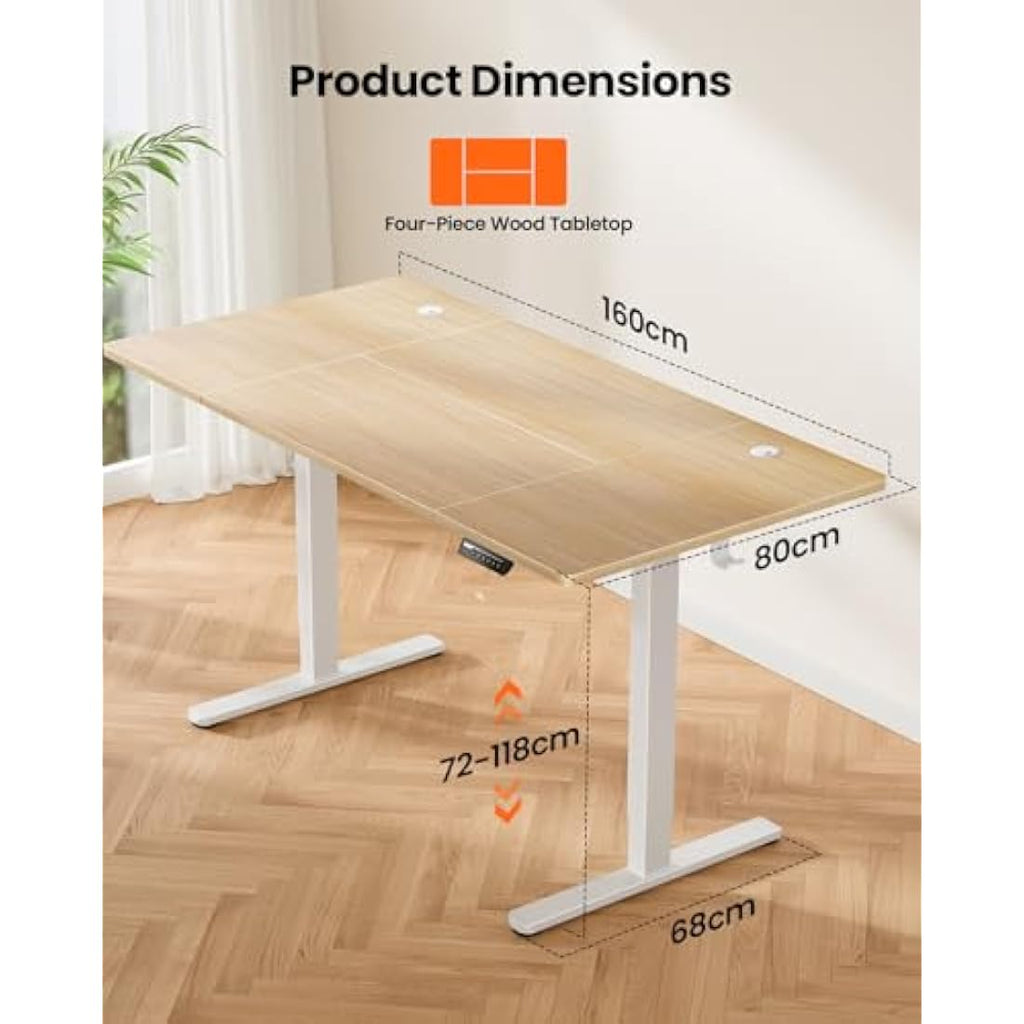 ErGear Electric Standing Desk | 160x80cm Height Adjustable Sit Stand