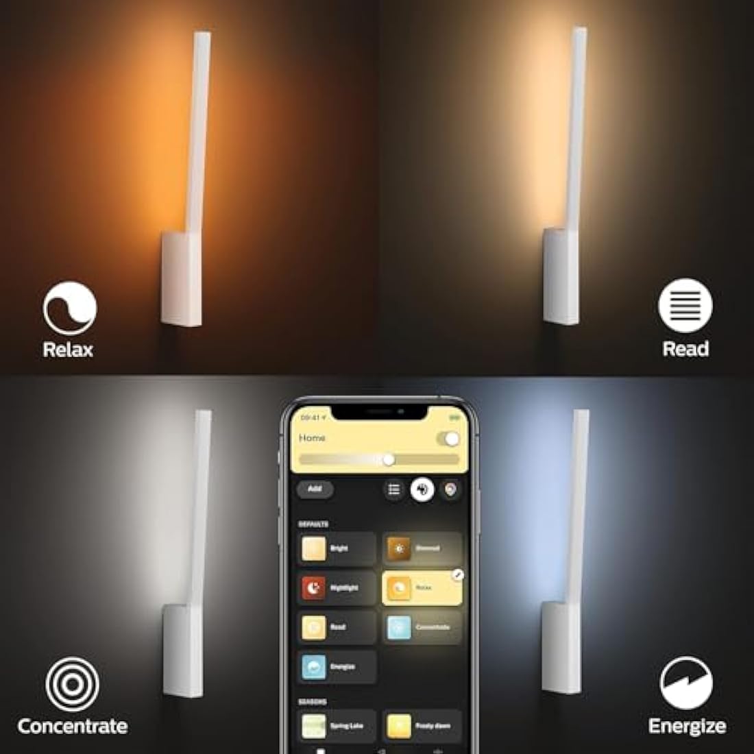 Philips Hue Liane Smart Wall Light – White & Color Ambiance LED