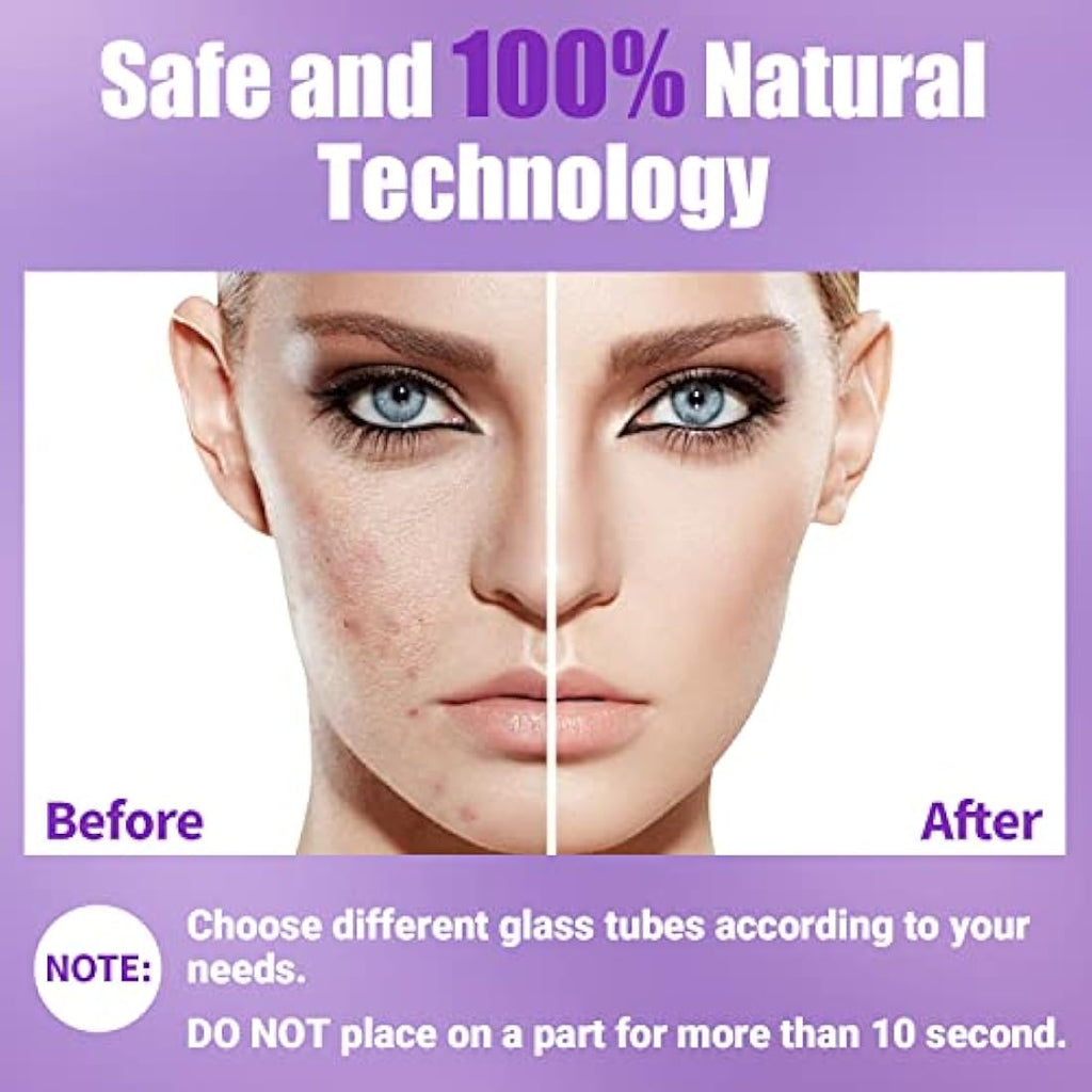 UUPAS High Frequency Facial Wand – Argon Skin Machine with 4 Tubes