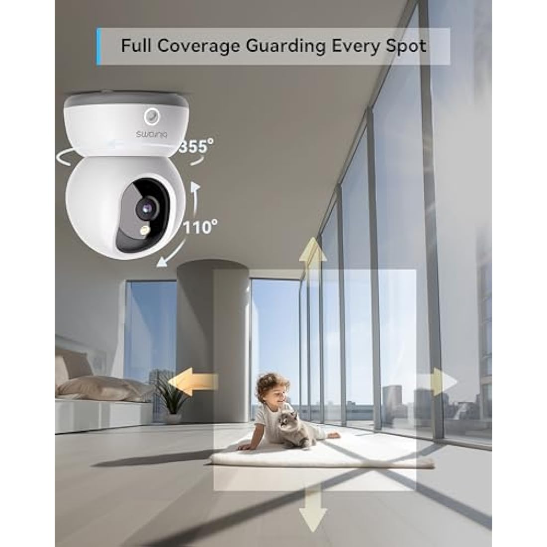 blurams 2K Pet Camera – 360° Indoor Security Monitor with Color Night Vision