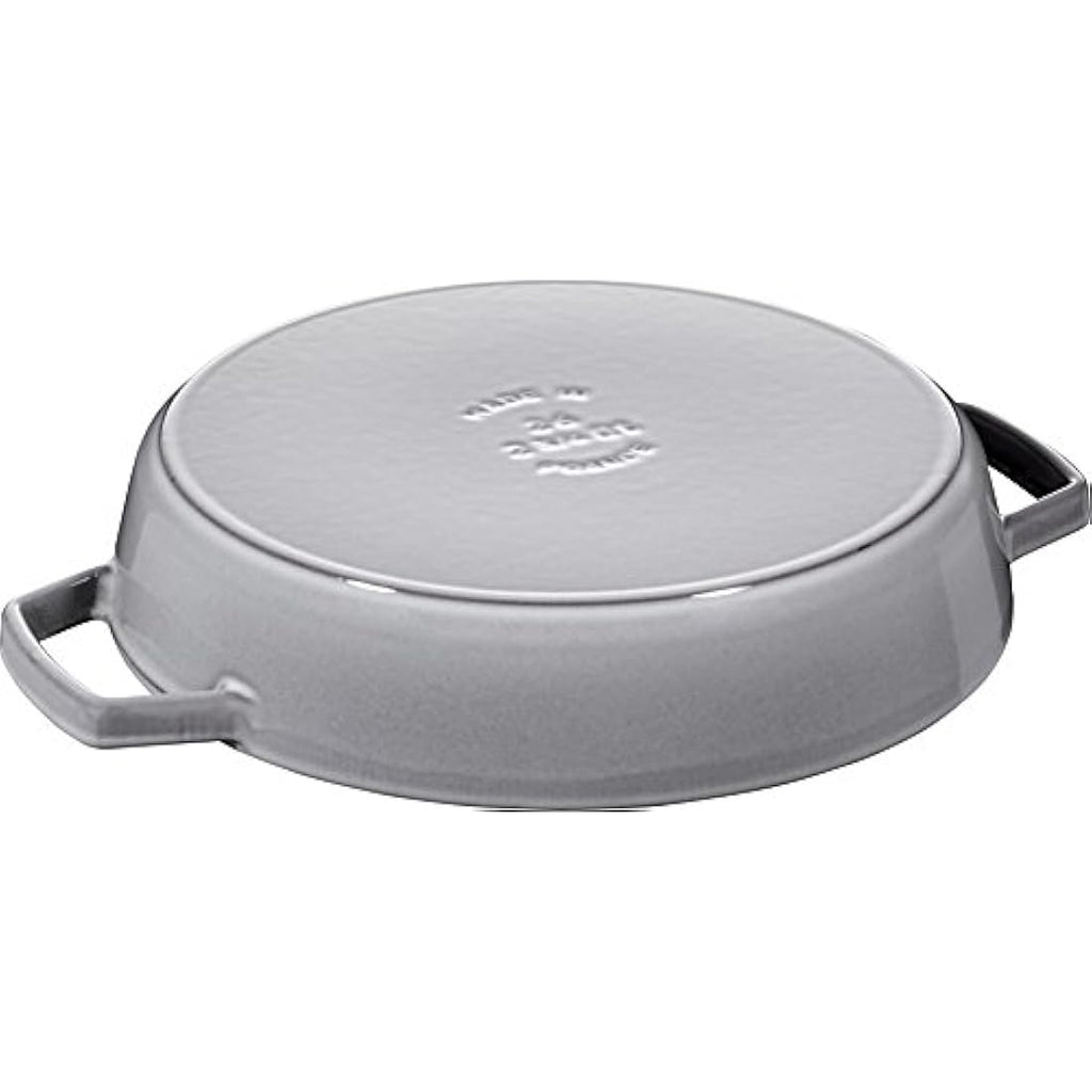 Staub Cast Iron Frying Pan with Two Handles, Graphite Grey, 26 cm