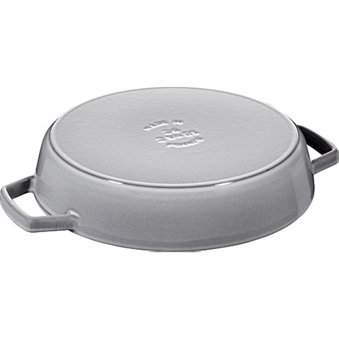 Staub Cast Iron Frying Pan with Two Handles, Graphite Grey, 26 cm