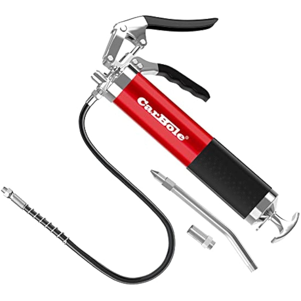 CarBole Heavy Duty 8000 PSI Grease Gun | Pistol Grip with 18" Flex Hose