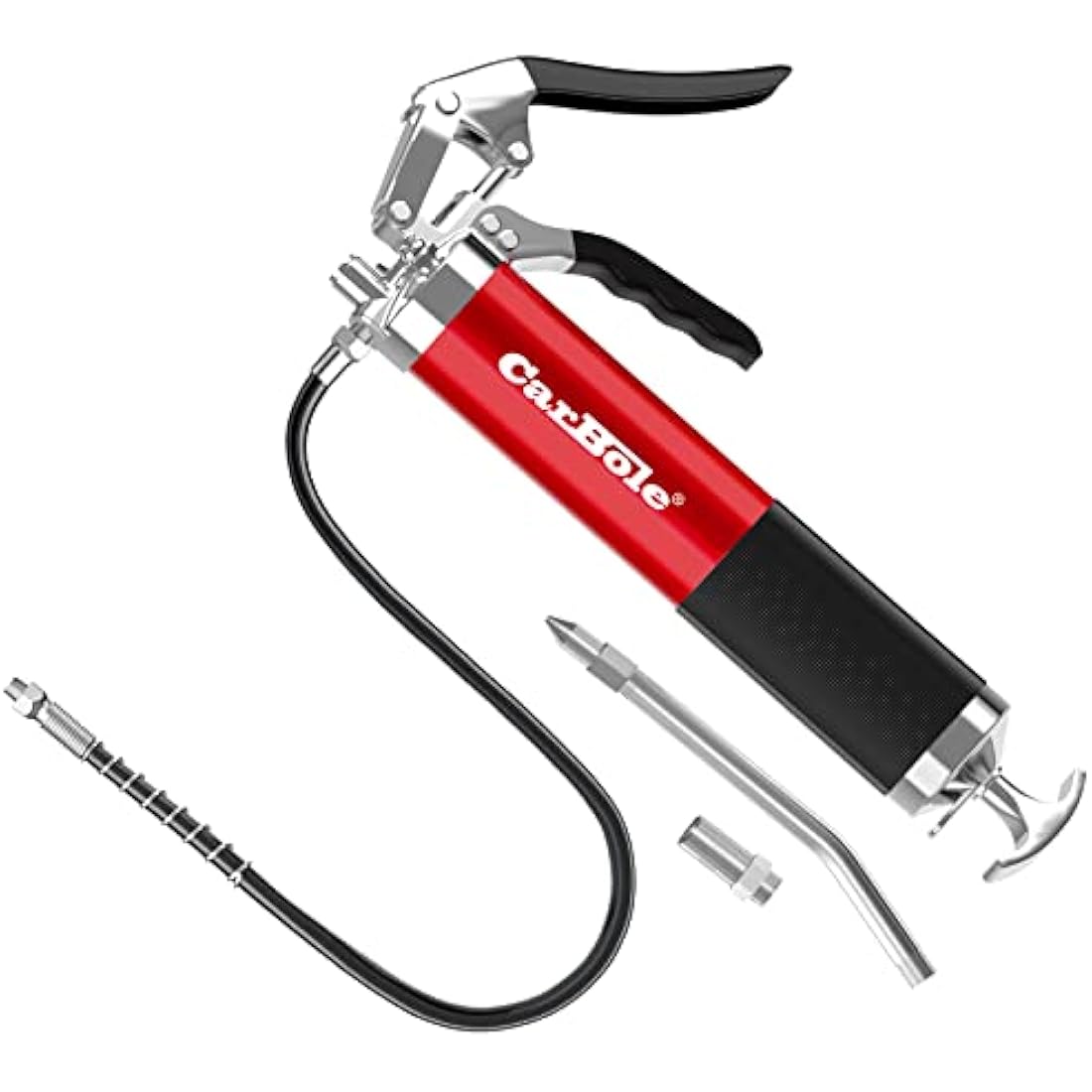 CarBole Heavy Duty 8000 PSI Grease Gun | Pistol Grip with 18" Flex Hose