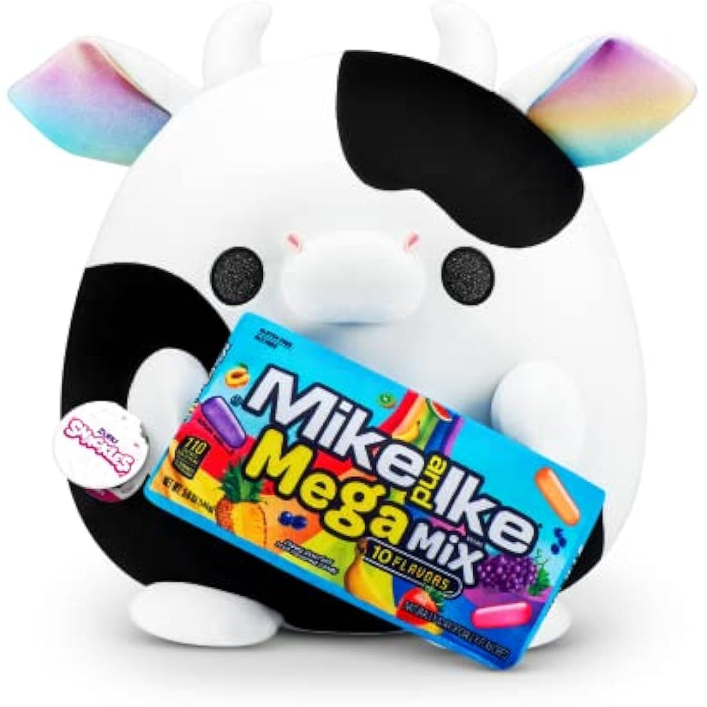 Snackles Series 1 Cow Plush – Mike and Ike Collectible Toy, 28 cm