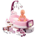 Smoby Baby Nurse Electronic Doll Nursery Set with 32cm Doll - Pink