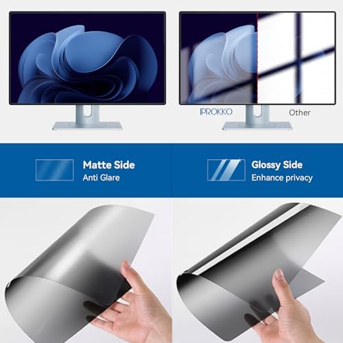 IPROKKO 22 Inch Computer Privacy Screen Filter | Anti-Blue Light & Glare