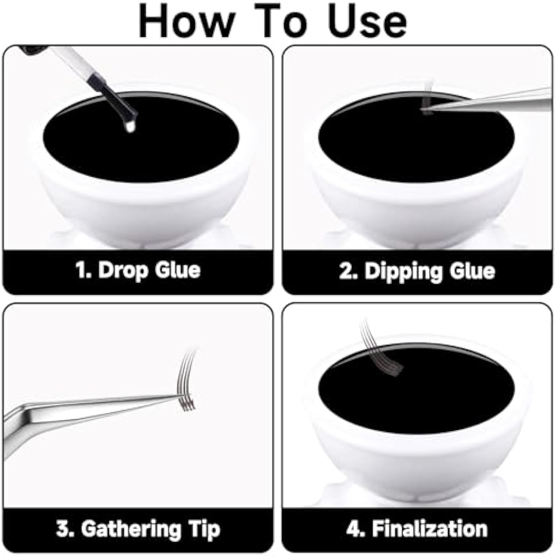 Eyelash Glue Holder Rings – 100PCS Disposable Lash Extension Cups