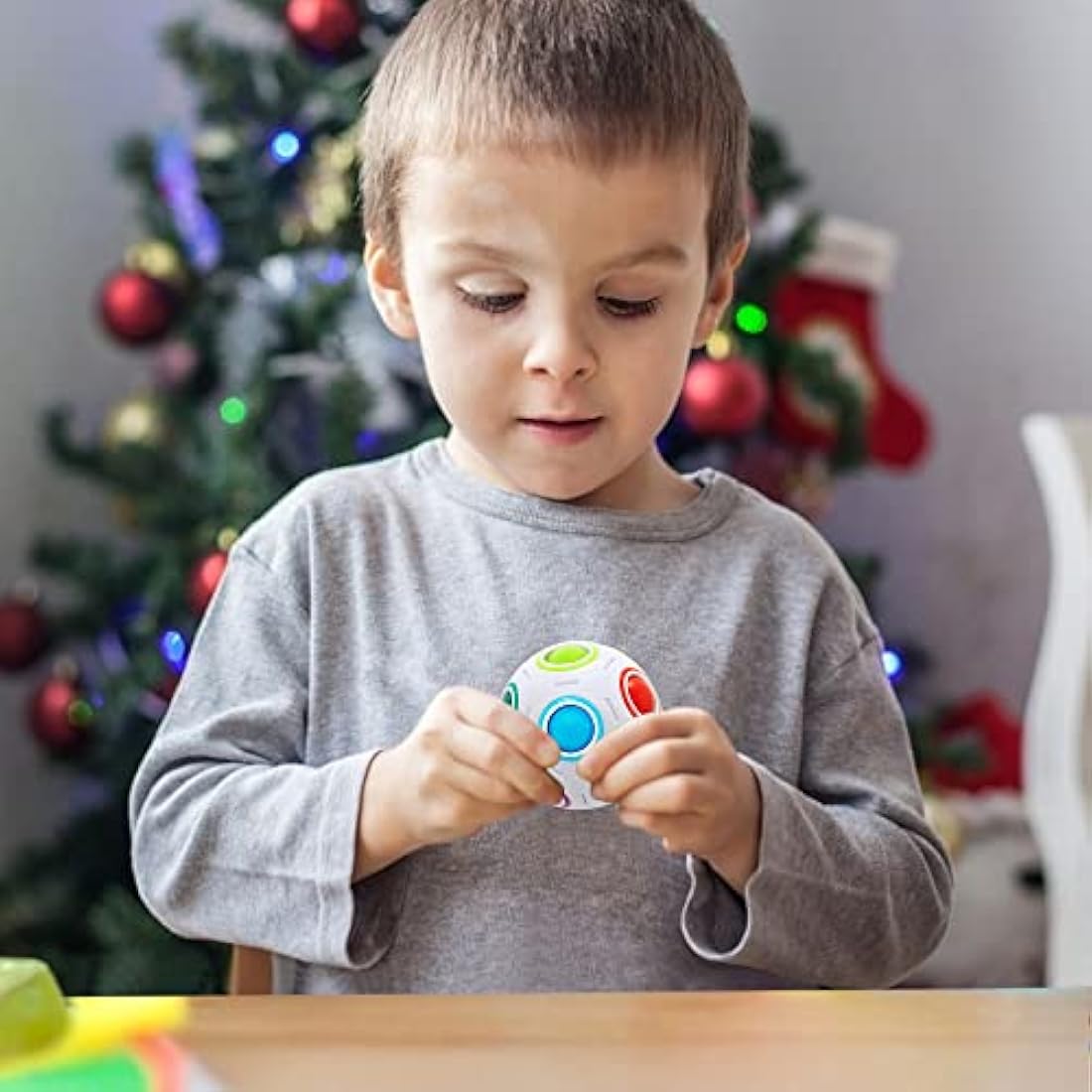 Vdealen Magic Rainbow Puzzle Ball – 3D Fidget Brain Teaser Toy (3 Pack)