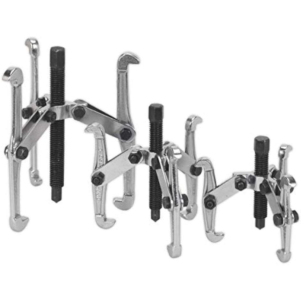 Sealey VS77 Triple Leg Gear Puller Set - 3 Piece Mechanical Tool Kit