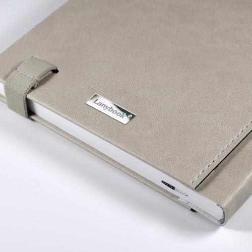 Lanybook ProDS Large Squared Notebook – Beige Hardcover, 192 Pages